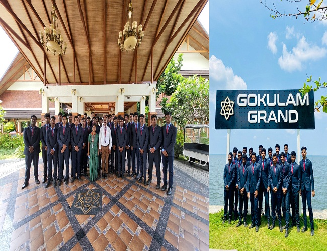 Students of Sree Gokulam College of Hotel Management exploring their day @ Gokulam Grand Resort and Spa Kumarakum